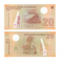 Никарагуа 20 кордоба 2007 год (полимер)