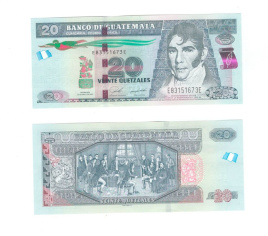 Гватемала 20 кетсалей 2020 год
