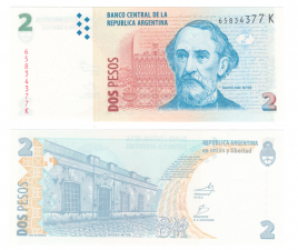 Аргентина 2 песо 2010-2014 годы