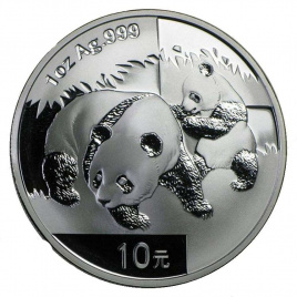 Панда - Китай, 10 юаней, 2008 год 