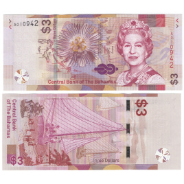 Багамские острова 3 доллара 2019 год