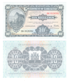 Гибралтар 10 шиллингов 2018 год (офиц.реплика)