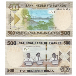 Руанда 500 франков 2019 год