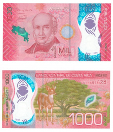 Коста-Рика 1000 колон 2019 год (полимер)