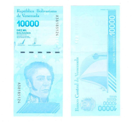 Венесуэла 10000 боливар 2019 год