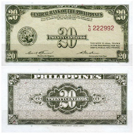 Филиппины, 20 сентаво, 1949 год