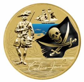 Пират Калико Джек (блистер) - Тувалу, 1 доллар, 2011 год