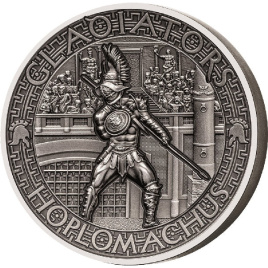 Гладиаторы. Гопломах (2 oz) - Соломоновы острова, 5 долларов, 2017 год