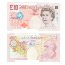 Англия 10 фунтов 2000 год