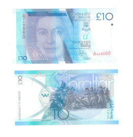 Гибралтар 10 фунтов 2010-2016 гг