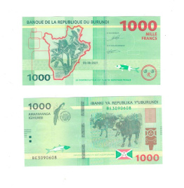 Бурунди 1000 франков 2021 год