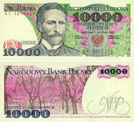 Польша, 10 000 злотых, 1988 год