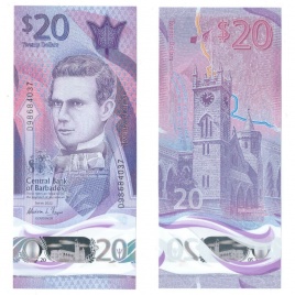 Барбадос 20 долларов 2022 год (полимер)