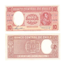 Чили 10 песо 1958 год