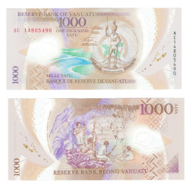 Вануату 1000 вату 2014-2020 гг (полимер)