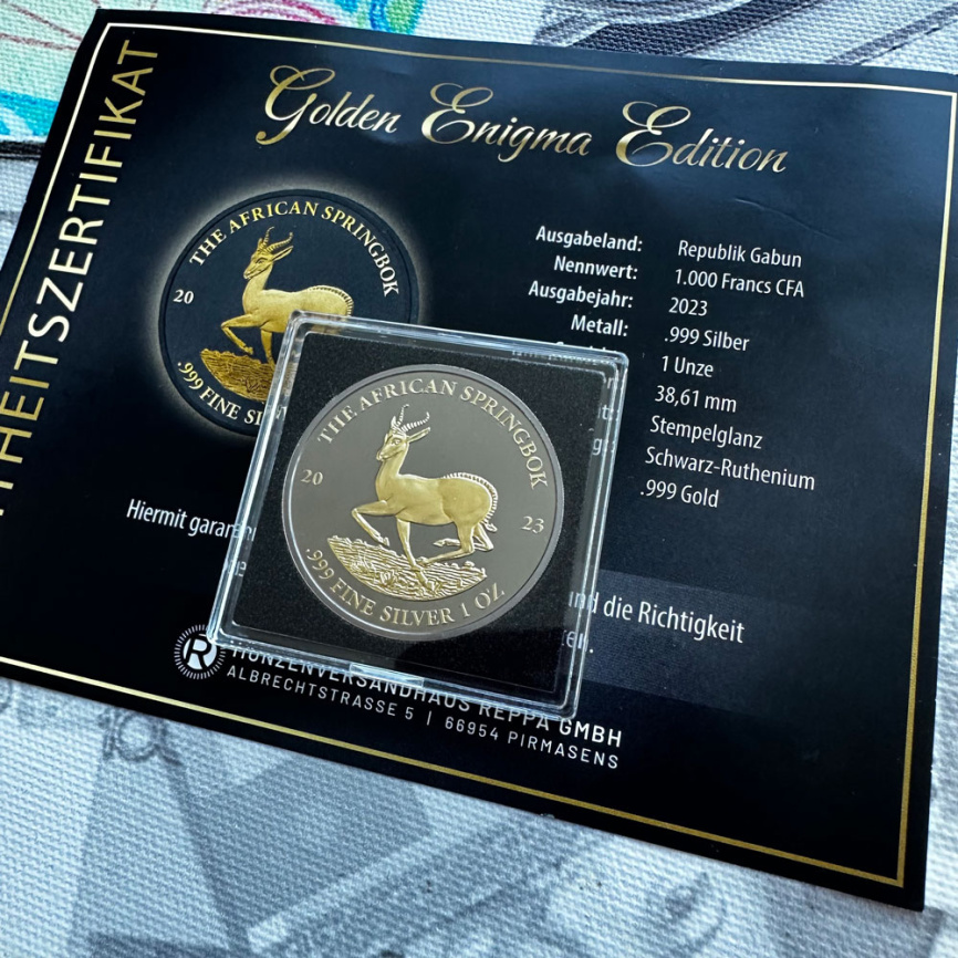 Африканская газель, 100 франков, 2023 год фото 3