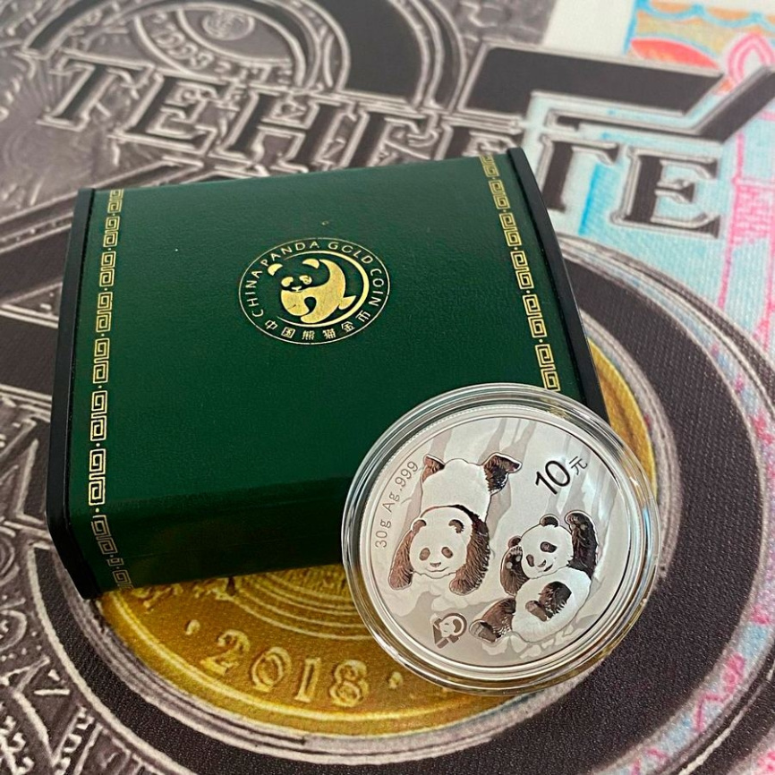 Cеребряная монета 2022 — Китайская панда фото 6