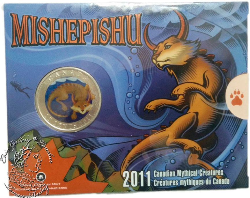 Мишипишу, Мифические существа Канады (блистер) - 25 центов, 2011 год фото 2