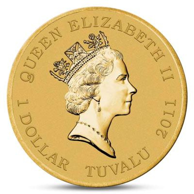 Пират Черный Барт (блистер) - Тувалу, 1 доллар, 2011 год фото 2