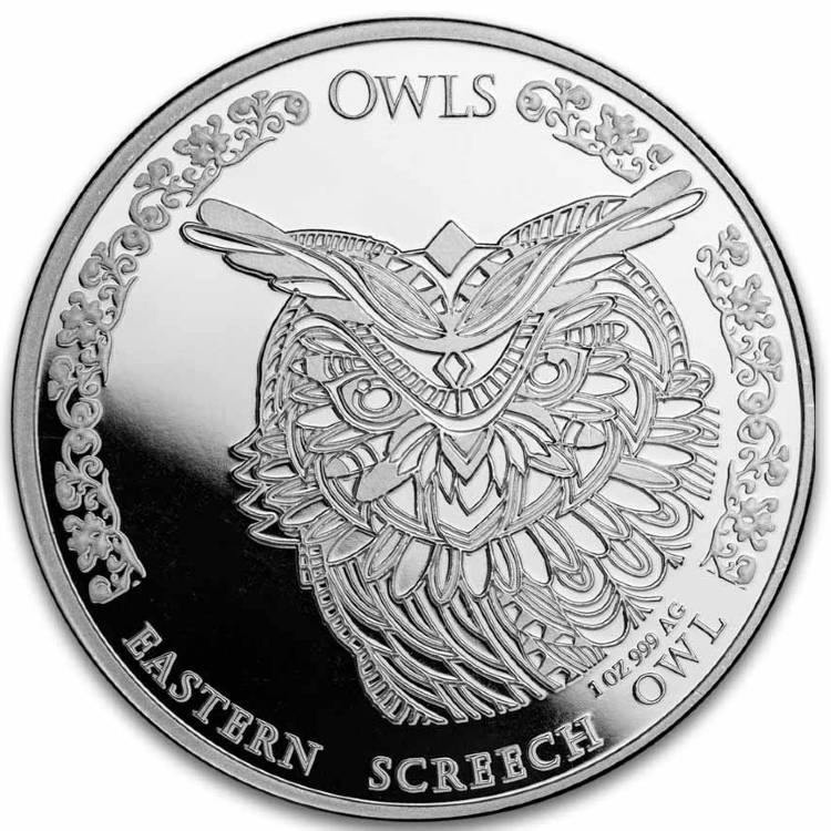 Восточная визгливая сова - Чад, 5000 франков, 2024 год фото 1