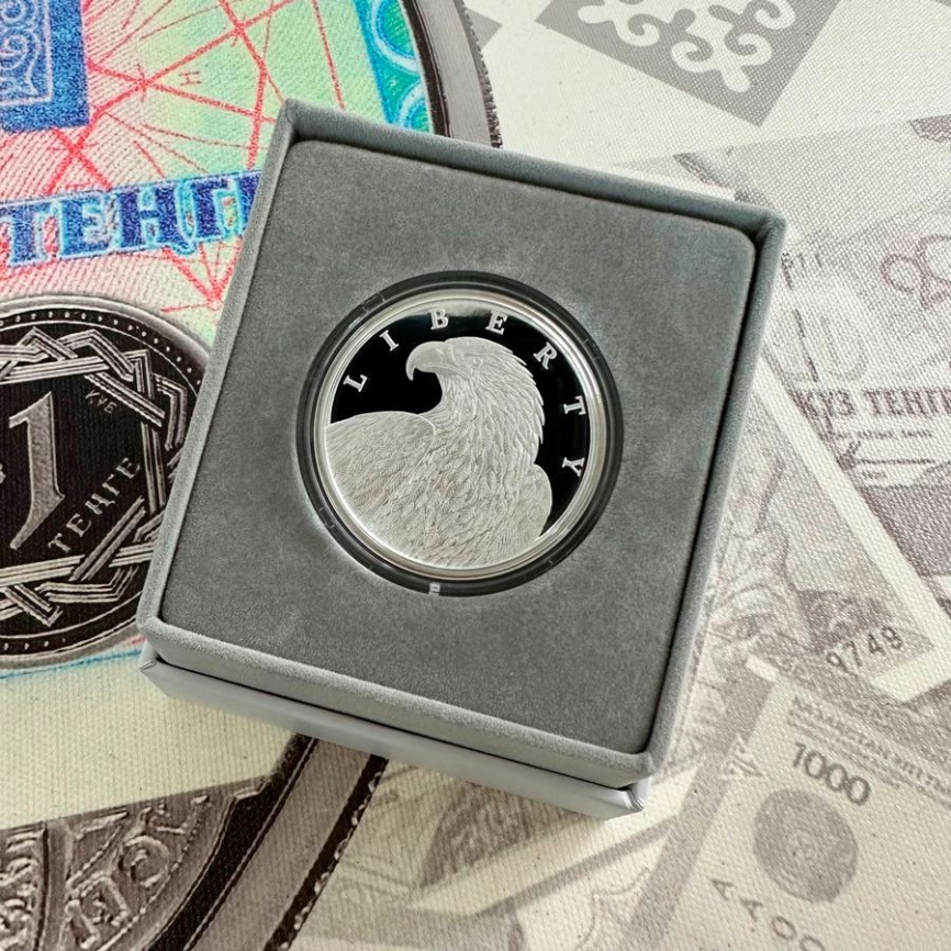 Орел LIBERTY EAGLE COIN - 1000 сатоши, серебро фото 5
