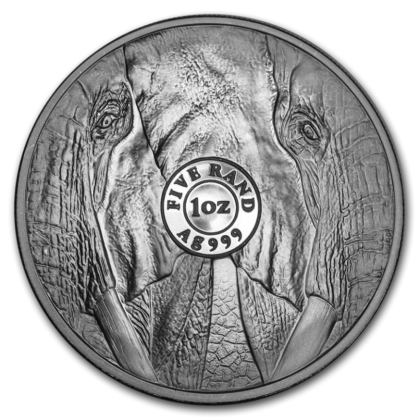Слон, Большая пятерка Африки - Южная Африка, 5 рандов, 2019 год фото 2