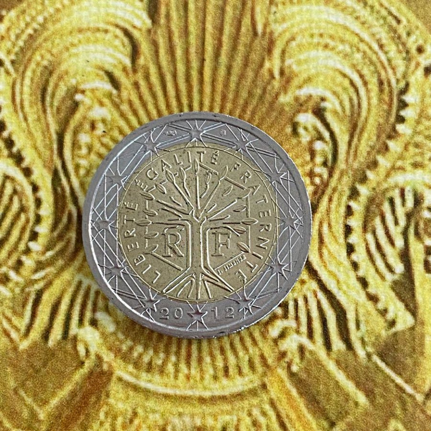 2 евро Франция 2012 - Регулярный выпуск 2007-2021 гг фото 3