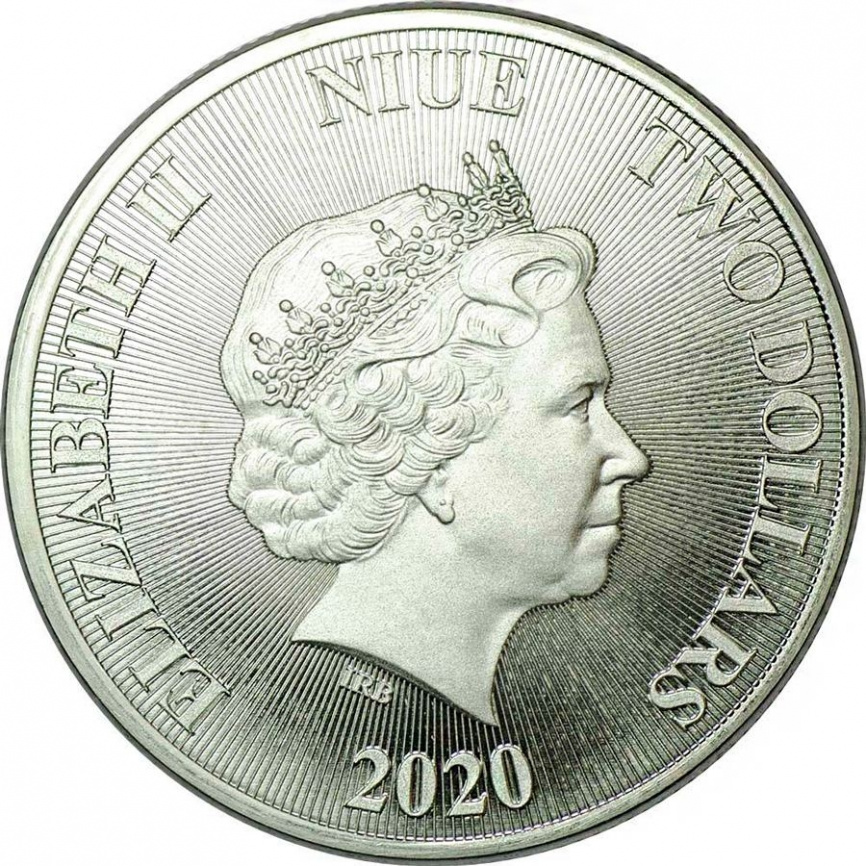 Древо жизни - о.Ниуэ, 2 доллара, 2020 год фото 2