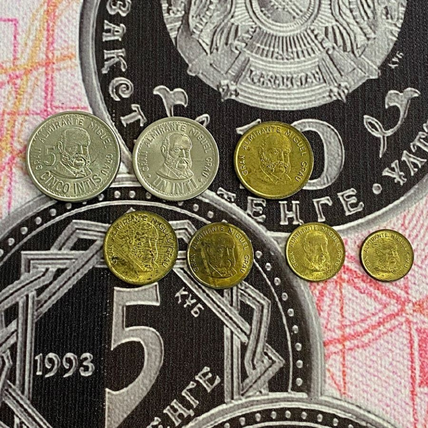 Набор Перу - циркуляционные монеты, 1985-1988 годов фото 2