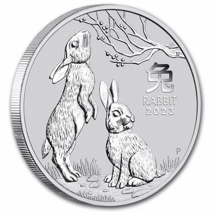 Год кролика 1/2 oz - Австралия, 15,5 грамм, 50 центов, 2023 год фото 1
