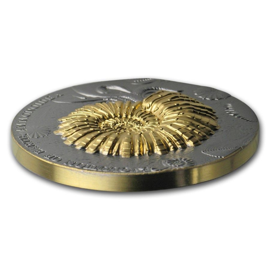 Аммонит, серия "Эволюция Земли" - 2oz, о.Ниуэ, 2018 год фото 3