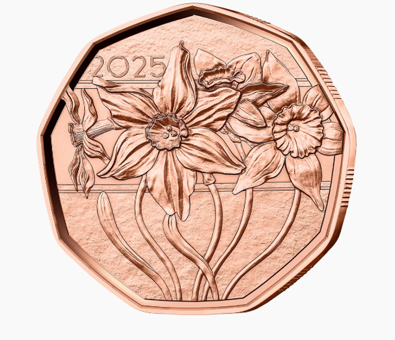 5 евро Австрия 2025 - Нарцисс фото 1