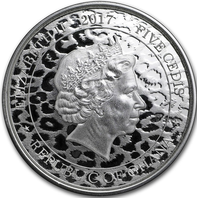 Африканский леопард - 5 седи, Республика Гана, 2017 год фото 2