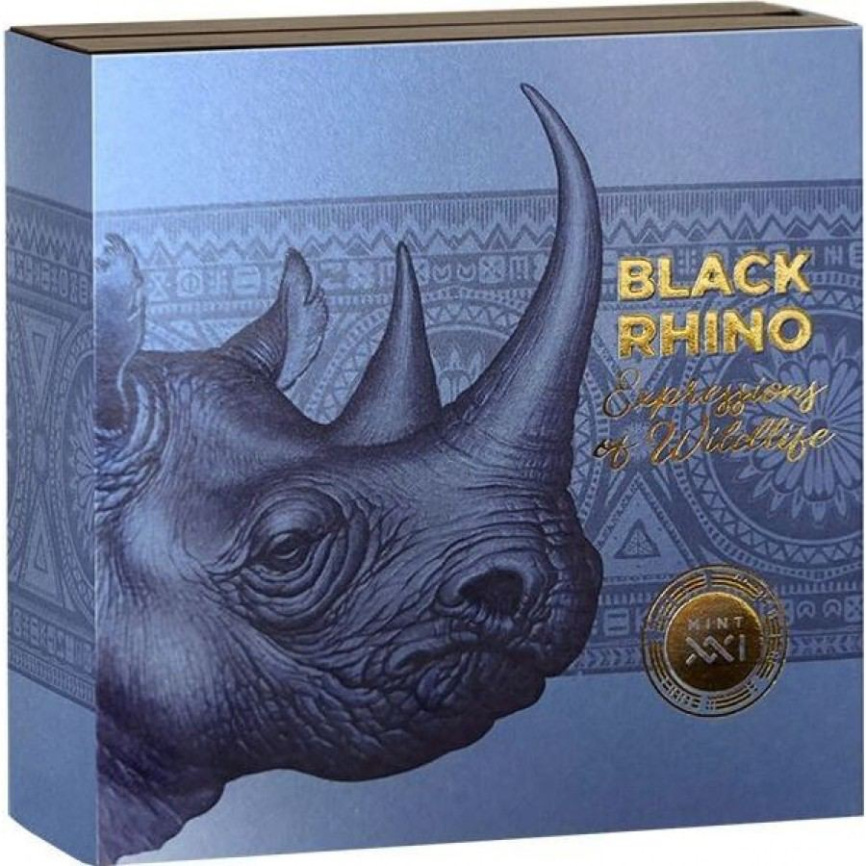 Черный носорог Expressions of Wildlife - 2oz, Камерун, 2023 год фото 4