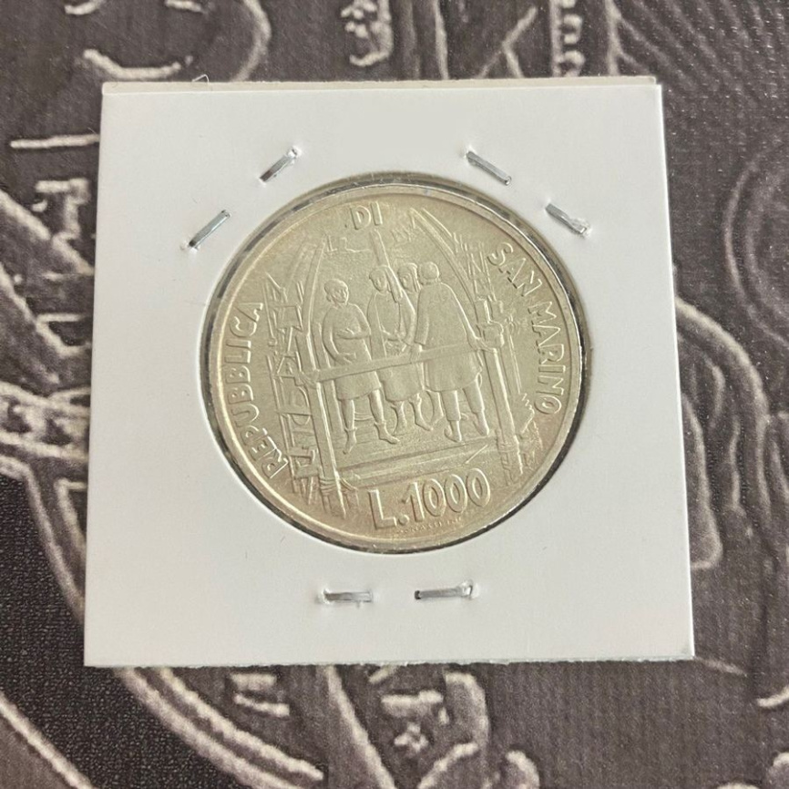 Сан-Марино 1000 лир 1977 - 600 лет со дня рождения Филиппо Брунеллески фото 4