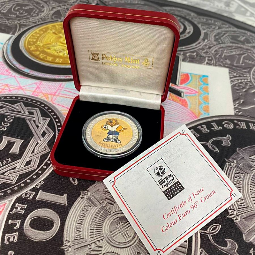 Вратарь-лев, ЧМ Европы по футболу 1996 - Гибралтар, 1 крона фото 5