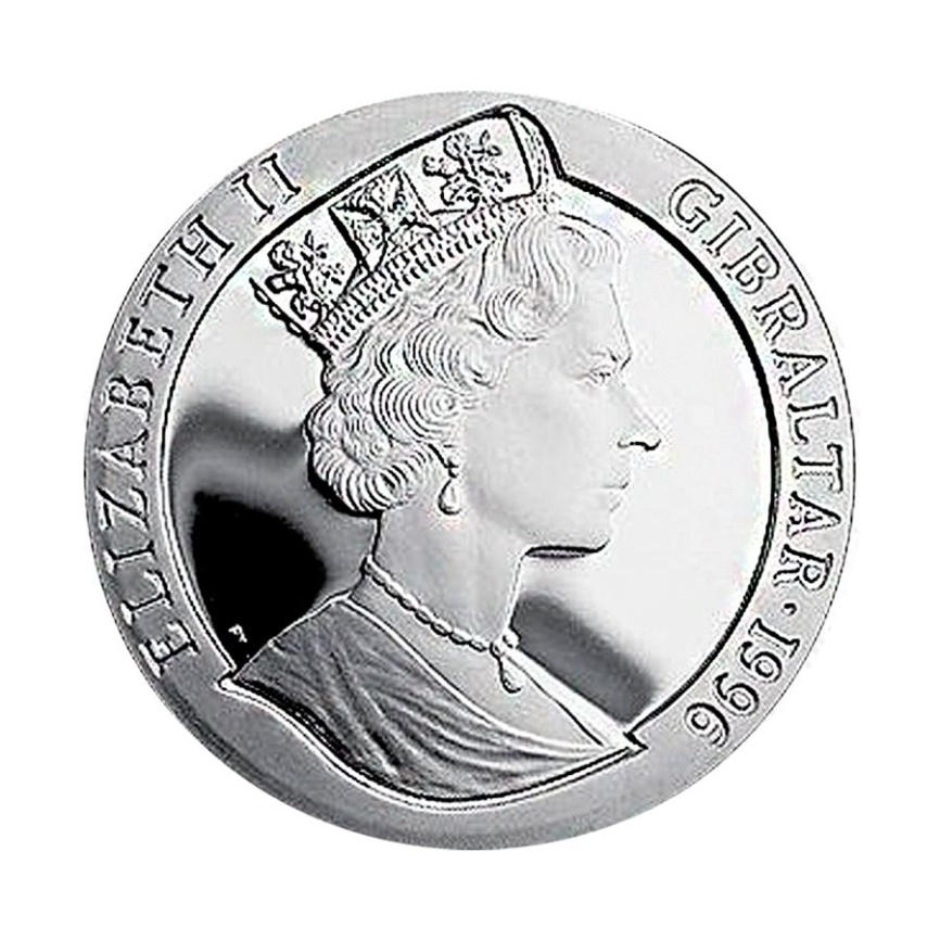 Вратарь-лев, ЧМ Европы по футболу 1996 - Гибралтар, 1 крона фото 2