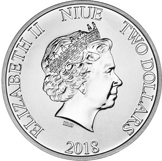 Скрудж Макдак Утиные истории - Disney, 2 доллара, о. Ниуе, 2018 фото 2