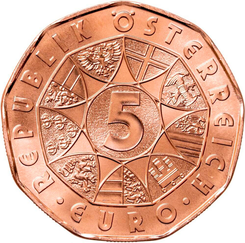 5 евро Австрия 2025 - Нарцисс фото 2