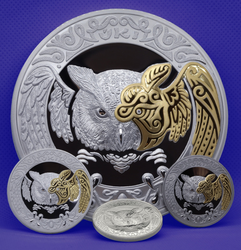 Филин (сова) «ÚKI» - 200 тенге (proof-like) фото 3