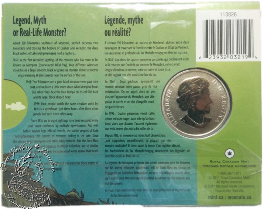 Мемфре, Мифические существа Канады (блистер) - 25 центов, 2011 год фото 3