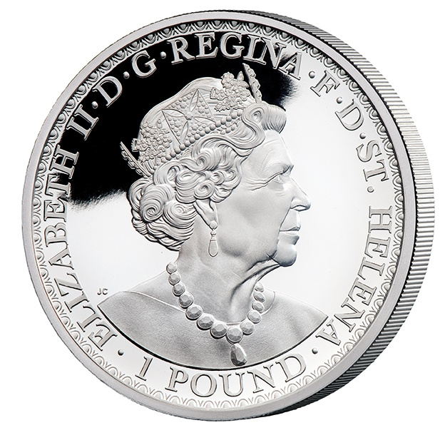 Уна и лев - о.Святой Елены, 1 фунт, 2020 год фото 2