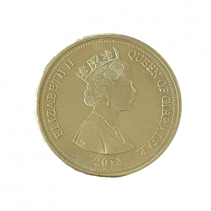 300-летие Утрехтского договора - Гибралтар - 3 фунта - 2013 год фото 2