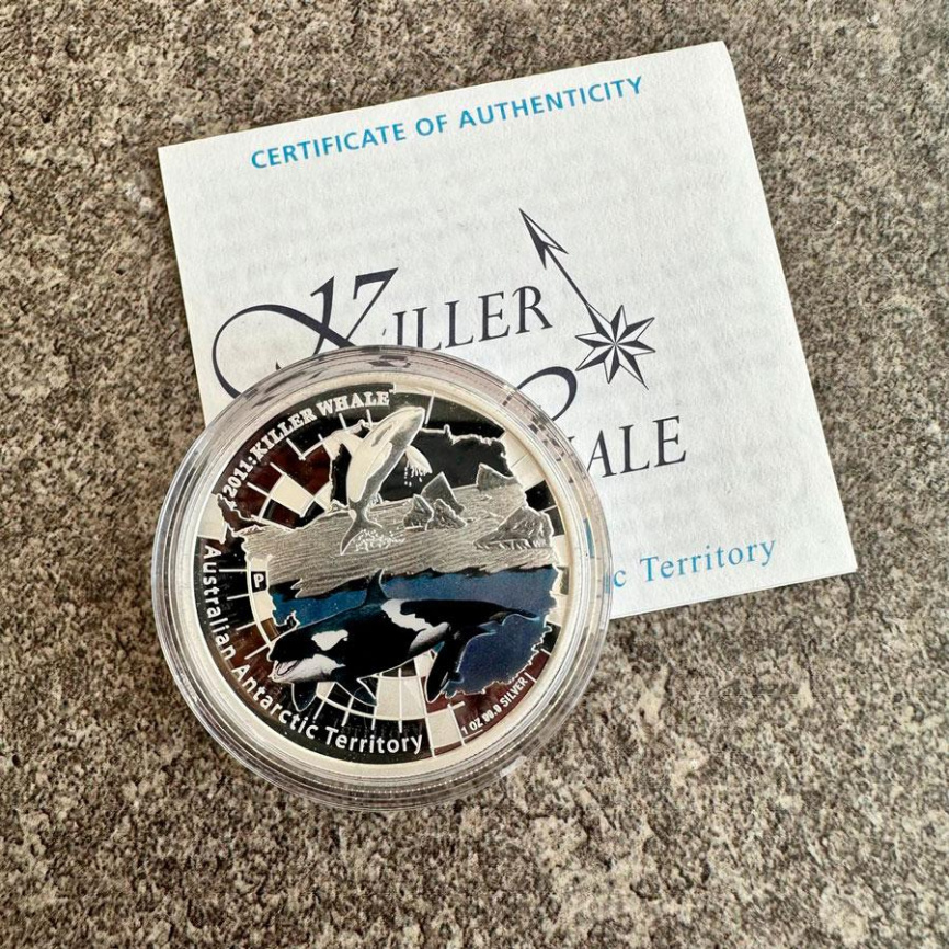 Касатка, Австралийские антарктические территории - 2011 год, 1 доллар фото 2