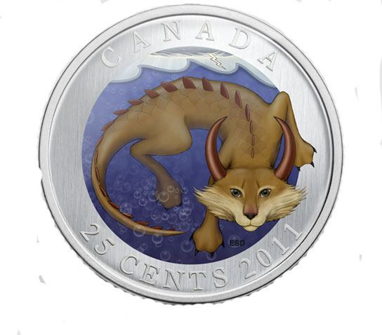 Мишипишу, Мифические существа Канады (блистер) - 25 центов, 2011 год фото 1