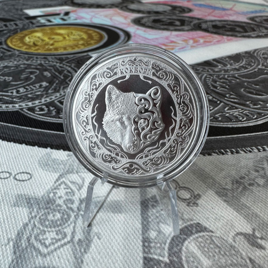 Инвестиционная KOKBORI (Кокбори) 1oz UNC - 1 тенге 2026 год фото 2