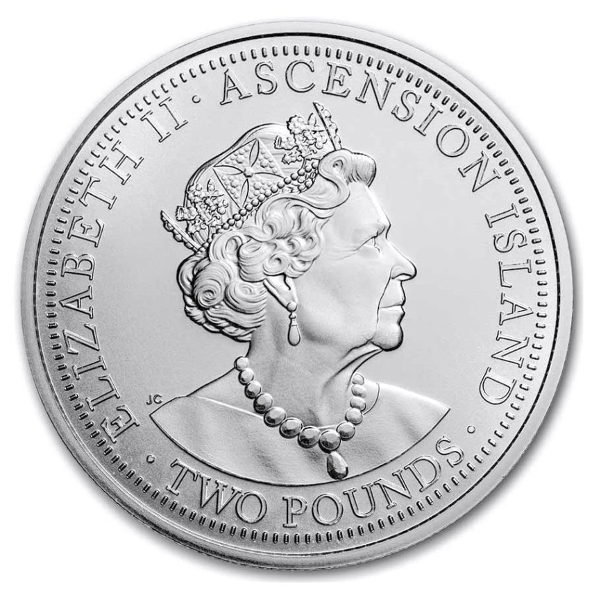 Святой Георгий и дракон - о.Вознесения, 2 фунта, 2022 год фото 2