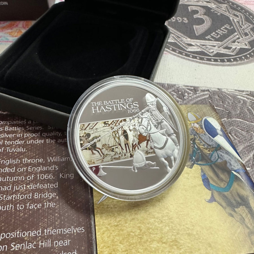 Битва при Гастингсе, серия Известные битвы в истории - Тувалу, 2009 год фото 2