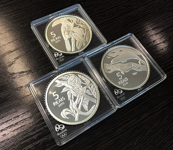 Дельфины, 5 реалов, Бразилия  - Олимпиада в Рио 2016 фото 4