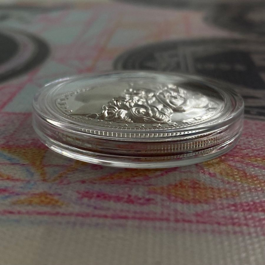 Раунд США Голова свободы, выпуклая - серебро 1 унция фото 4